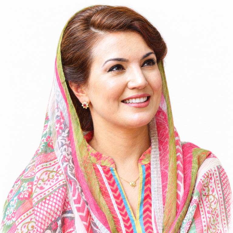 Colored pencil portrait of Reham Khan